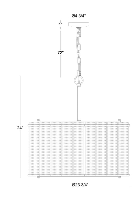 Eurofase 47239-029 Glasbury 24" Polished Nickel Chandelier