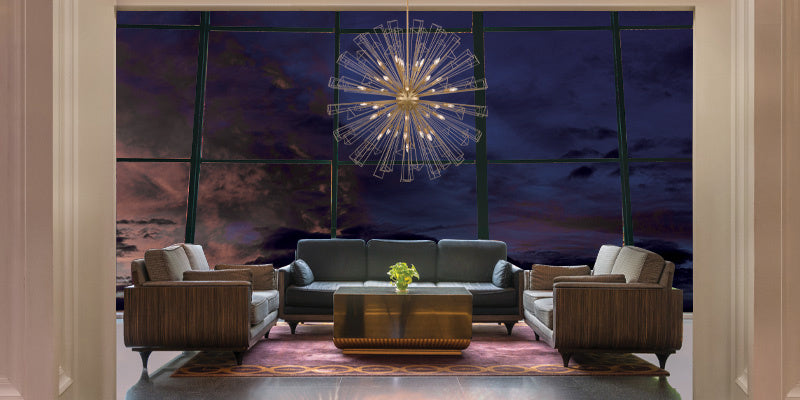 Eurofase 43865-025 Dendelio 54" Matte Gold Chandelier