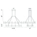 Eurofase 37049-010 Altamont 52" Satin Nickel-Black Mix LED Chandelier