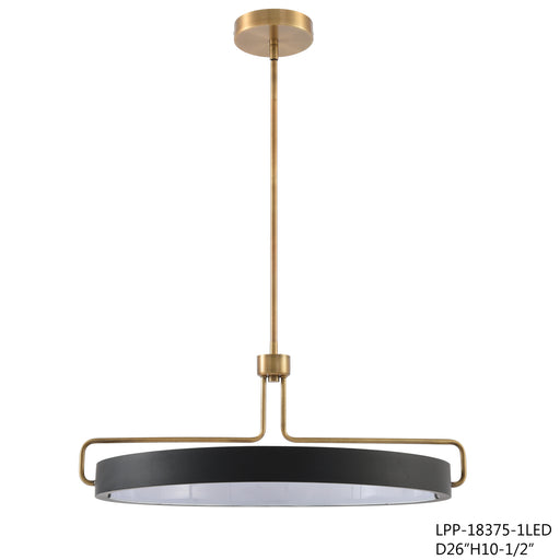 Eurofase 37082-017 Pemberton 26" Brushed Brass LED Pendant Light