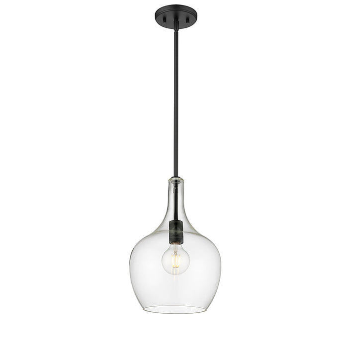 Millennium Lighting 28401-MB Lamara 10 Inch Glass Pendant Black LightStoreUSA