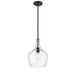 Millennium Lighting 28401-MB Lamara 10 Inch Glass Pendant Black LightStoreUSA