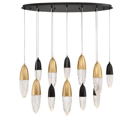 Eurofase 43861-042 Ecrou 44" Gold-Black Mix LED Chandelier