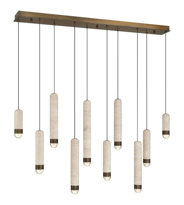 Eurofase 50129-027 Cambre 50" Antique Brass LED Chandelier