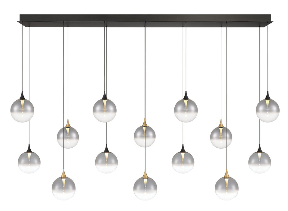 Eurofase 48940-023 Iissa 72" Gold-Black Mix LED Chandelier