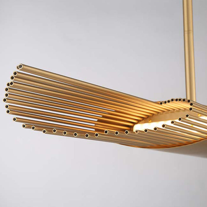 Eurofase 43866-021 Umura 49" Satin Gold Paint LED Chandelier