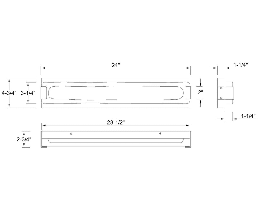 Eurofase 49806-014 Hiltic 24" Matte Black LED Outdoor Wall Light