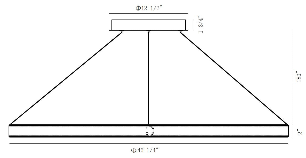 Eurofase 43898-039 Verdura 45" Matte Grey LED Chandelier
