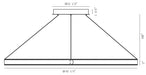 Eurofase 43898-039 Verdura 45" Matte Grey LED Chandelier