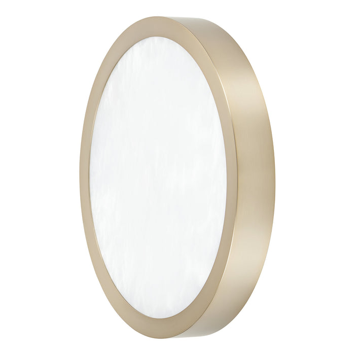 Flush Mount Thesis 207615A Argyle 12 inch Champagne Gold and Natural Alabaster 5CCT LED Flush Mount THESIS