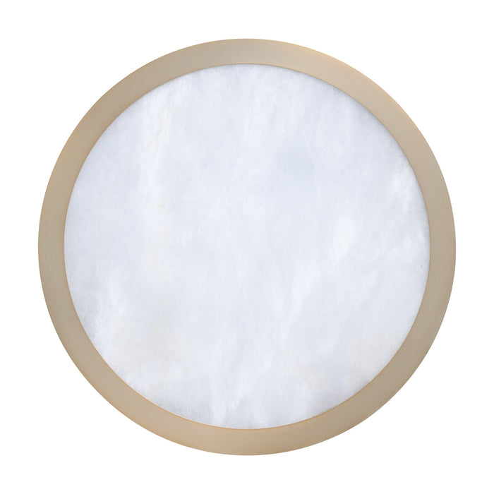 Flush Mount Thesis 207615A Argyle 12 inch Champagne Gold and Natural Alabaster 5CCT LED Flush Mount THESIS