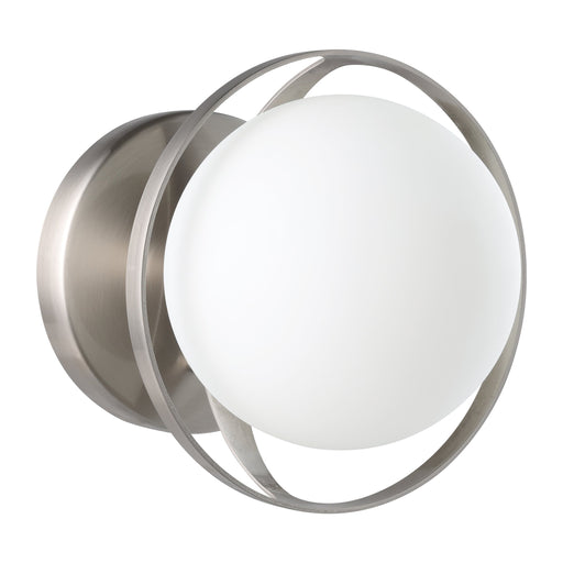 Vanity Light Thesis 206968A Parker 6 inch 1 light Brushed Nickel Vanity Light with Etched Opal Glass Shade THESIS