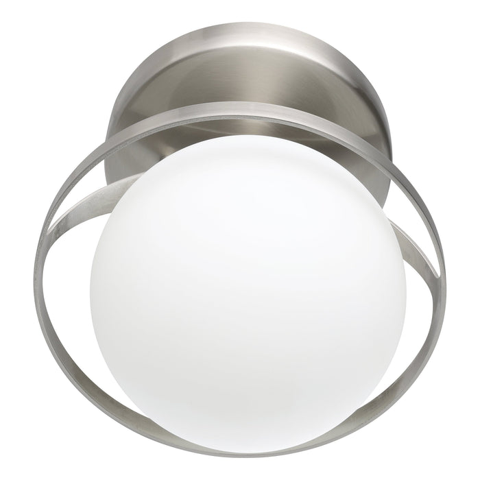 Vanity Light Thesis 206968A Parker 6 inch 1 light Brushed Nickel Vanity Light with Etched Opal Glass Shade THESIS