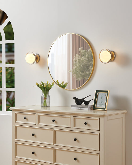 Vanity Light Thesis 206968A Parker 6 inch 1 light Brushed Nickel Vanity Light with Etched Opal Glass Shade THESIS