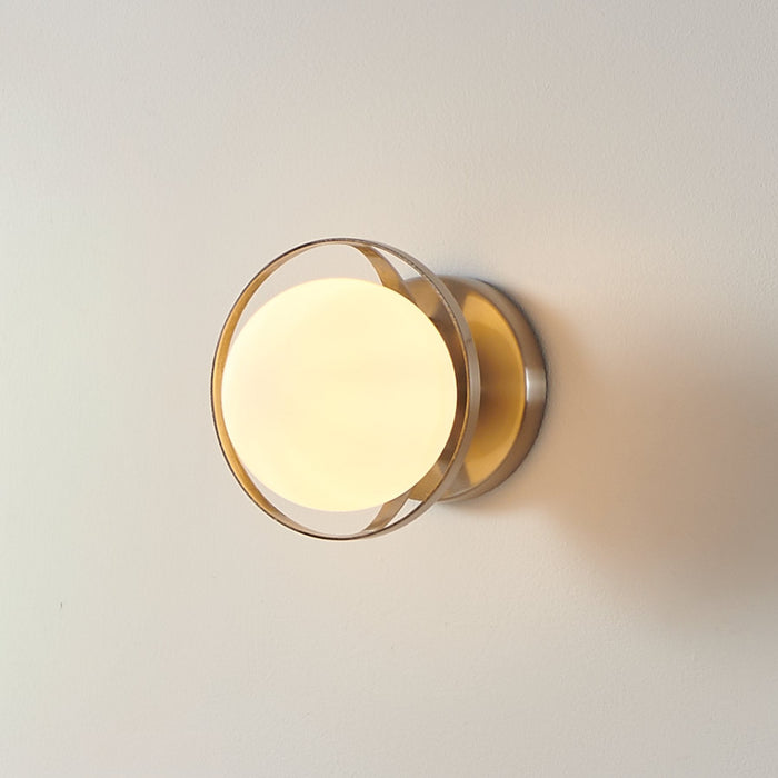 Vanity Light Thesis 206968A Parker 6 inch 1 light Brushed Nickel Vanity Light with Etched Opal Glass Shade THESIS