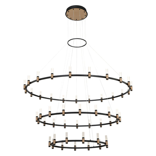 Eurofase 37046-019 Albany 60" Brass-Black Mix LED Chandelier