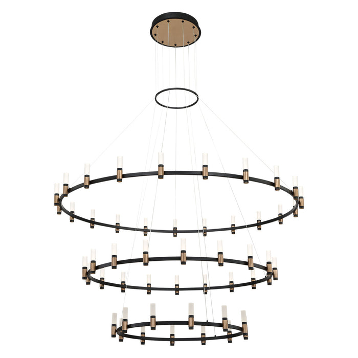 Eurofase 37046-019 Albany 60" Brass-Black Mix LED Chandelier