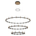 Eurofase 37046-019 Albany 60" Brass-Black Mix LED Chandelier