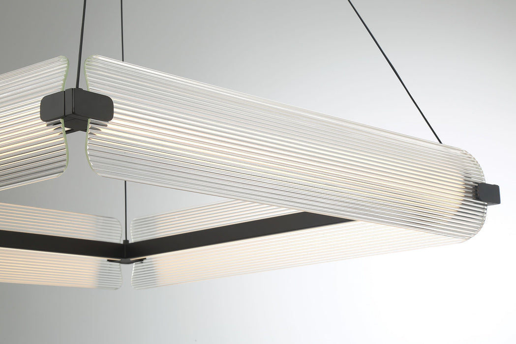 Eurofase 50052-028 Neoness 34" Matte Black LED Chandelier