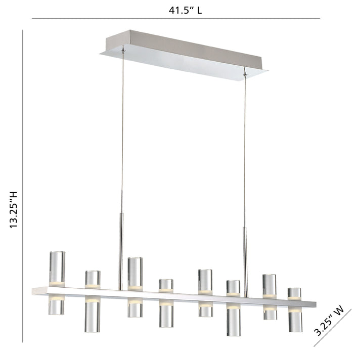 Eurofase 33723-013 Netto 42" Chrome LED Chandelier