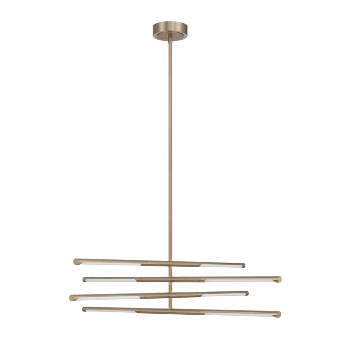 Chandelier Thesis 207281A Overture 36 inch 8 light Champagne Gold 5CCT LED Chandelier THESIS