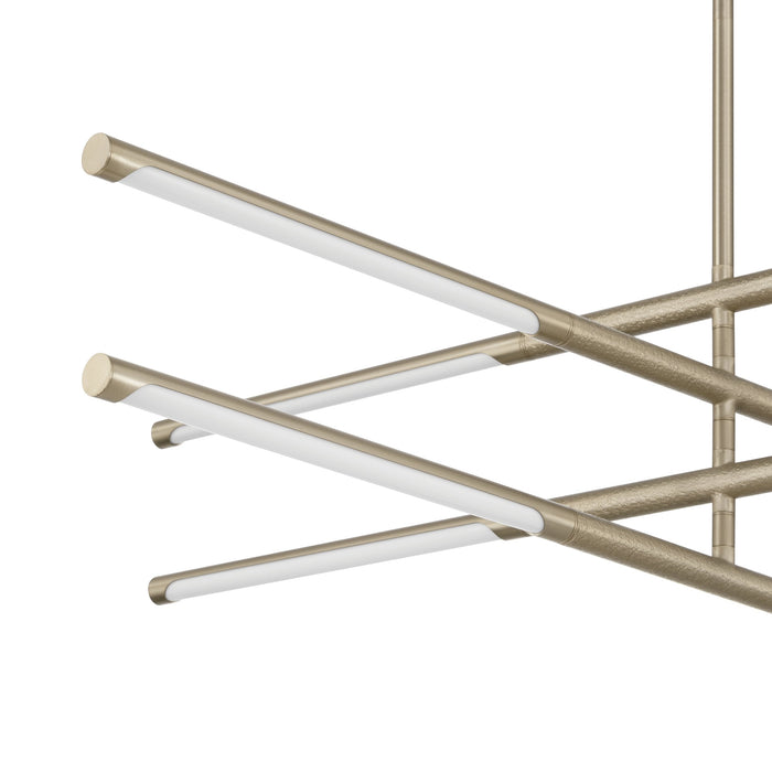 Chandelier Thesis 207281A Overture 36 inch 8 light Champagne Gold 5CCT LED Chandelier THESIS