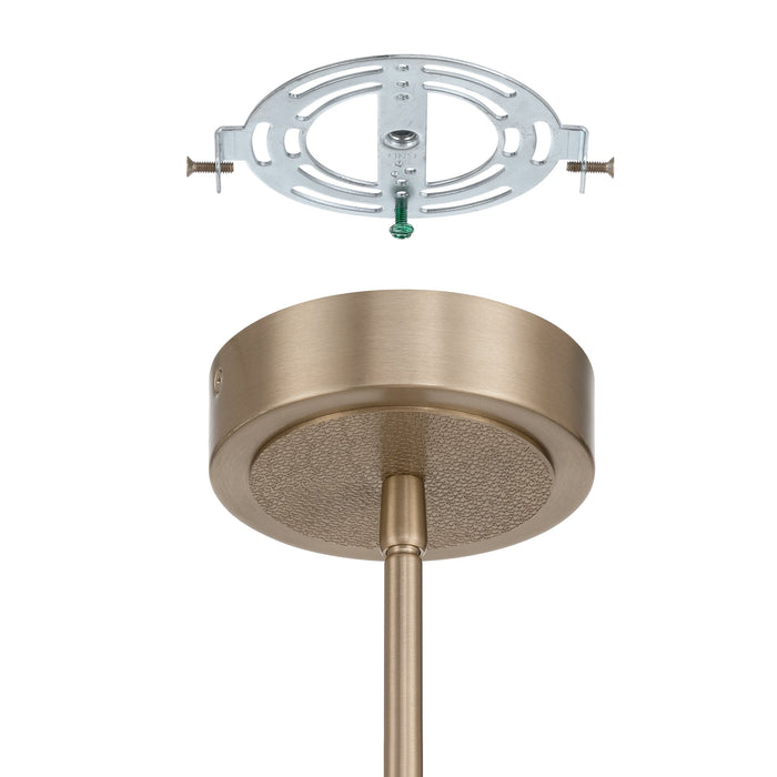 Chandelier Thesis 207281A Overture 36 inch 8 light Champagne Gold 5CCT LED Chandelier THESIS