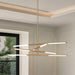 Chandelier Thesis 207281A Overture 36 inch 8 light Champagne Gold 5CCT LED Chandelier THESIS