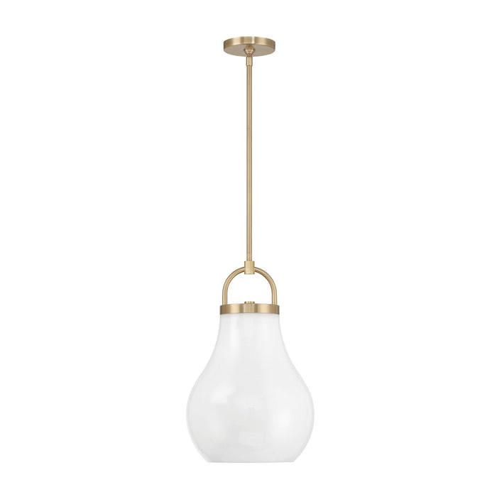 Pendant Light Thesis 207654A Mansfield 12 inch 1 light Champagne Gold Pendant Light with Opal Glass Shade THESIS