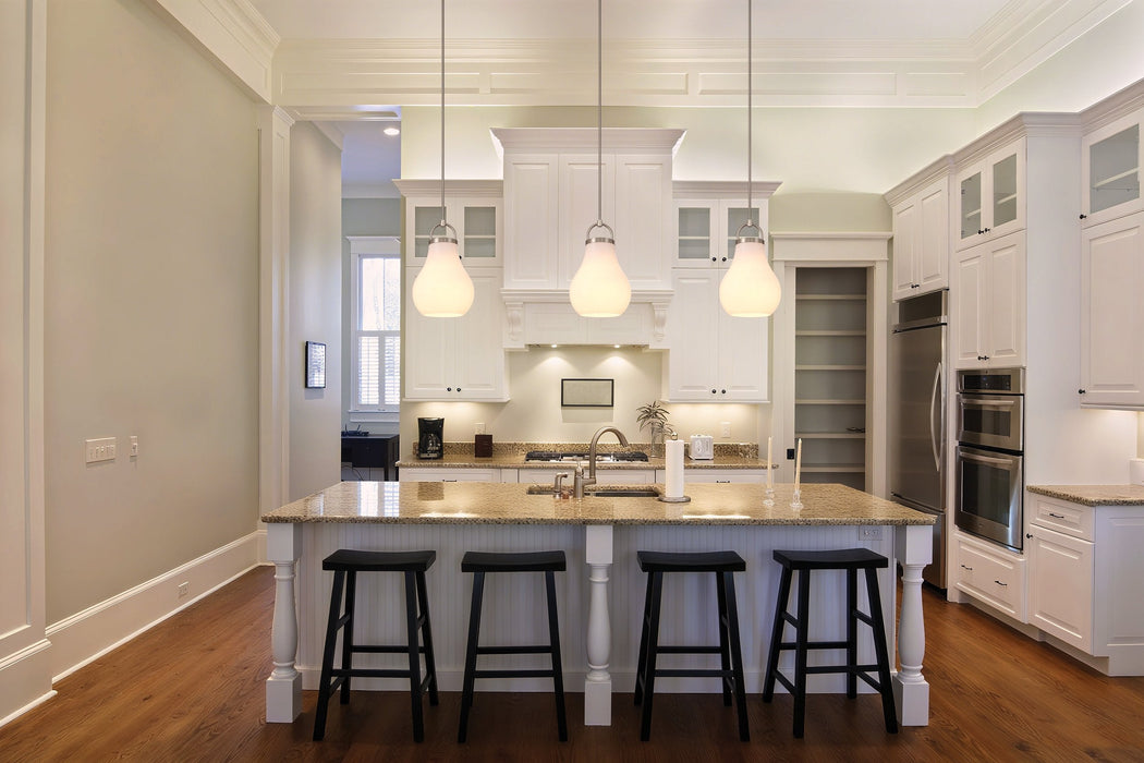 Pendant Light Thesis 207654A Mansfield 12 inch 1 light Champagne Gold Pendant Light with Opal Glass Shade THESIS