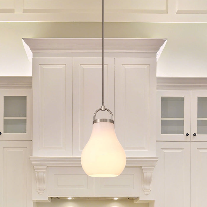 Pendant Light Thesis 207654A Mansfield 12 inch 1 light Champagne Gold Pendant Light with Opal Glass Shade THESIS