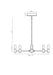 Eurofase 46352-019 Albany 24" Brass-Black Mix LED Chandelier