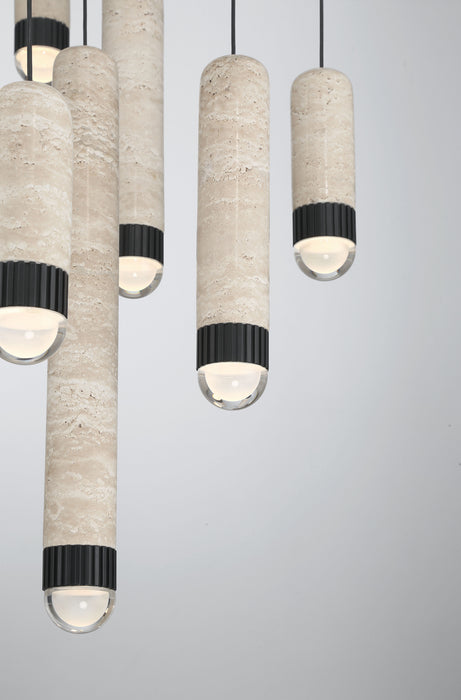 Eurofase 50131-013 Cambre 32" Matte Black LED Chandelier