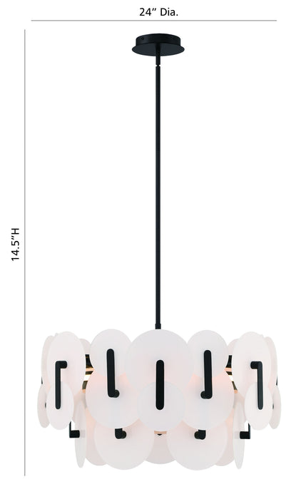 Eurofase 47209-022 Nuvola 24" Matte Black LED Chandelier