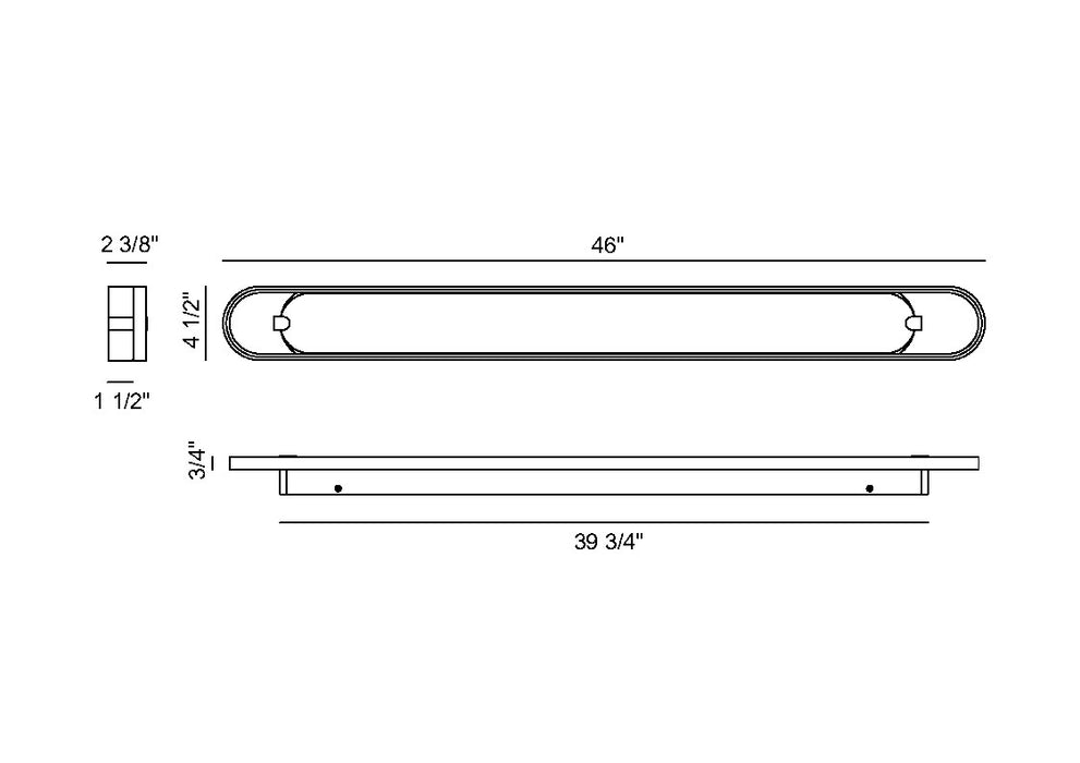 Eurofase 48957-021 Noga 46" Matte Black LED Vanity Light
