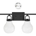 Vanity Light Thesis 207853A Mansfield 34 inch 4 light Matte Black Vanity Light with Opal Glass Shades THESIS
