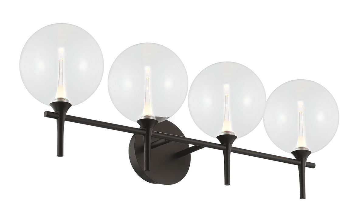 Eurofase 48918-015 Iissa 4-Light Matte Black LED Vanity Light