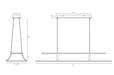Eurofase 43877-010 Cadoux 44" Matte Black LED Chandelier