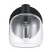 Vanity Light Thesis 206996A Valentina 5 inch 1 light Matte Black Vanity Light with Clear Glass Shade THESIS