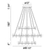 Eurofase 33726-014 Netto 41" Chrome LED Chandelier