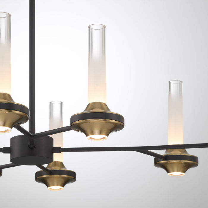 Eurofase 45714-016 Torcia 36" Matte Black LED Chandelier