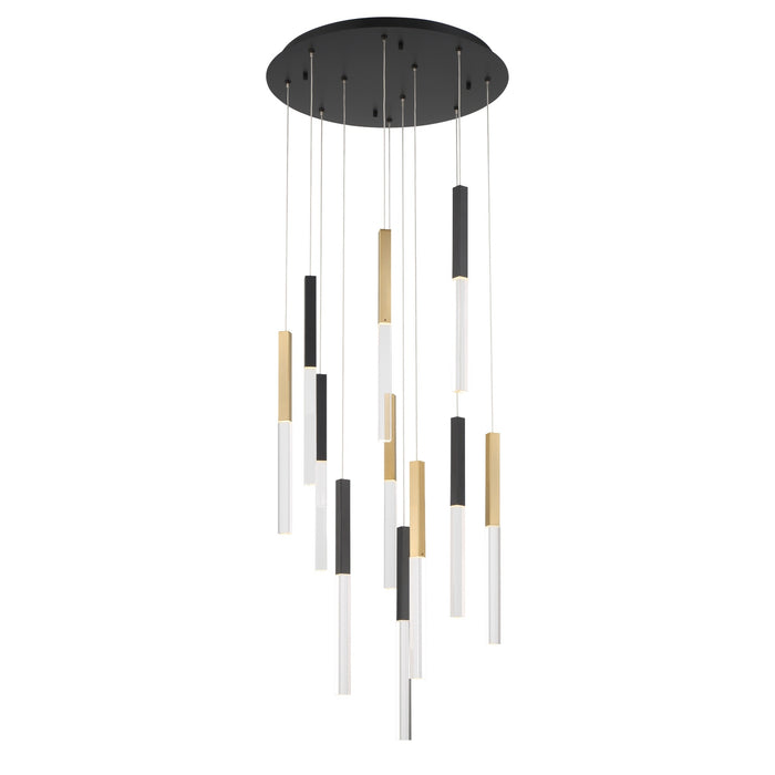 Eurofase 46477-033 Benicio 22" Gold-Black Mix LED Chandelier