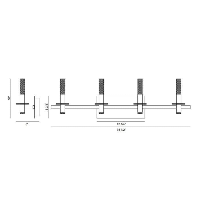 Eurofase 45235-016 Torna 36" Gold LED Vanity Light