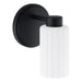 Vanity Light Thesis 207024A Bedminster 5 inch 1 light Matte Black Vanity Light with Etched Opal Ribbed Glass Shade THESIS