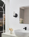 Vanity Light Thesis 207024A Bedminster 5 inch 1 light Matte Black Vanity Light with Etched Opal Ribbed Glass Shade THESIS
