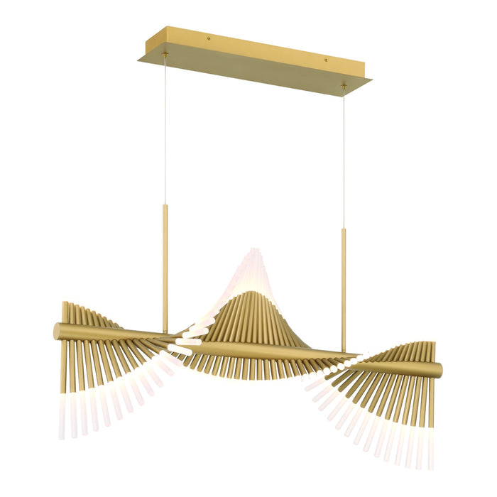 Eurofase 47125-018 Voltik 40" Matte Gold LED Chandelier