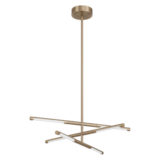 Chandelier Thesis 207279A Overture 24 inch 6 light Champagne Gold 5CCT LED Chandelier THESIS