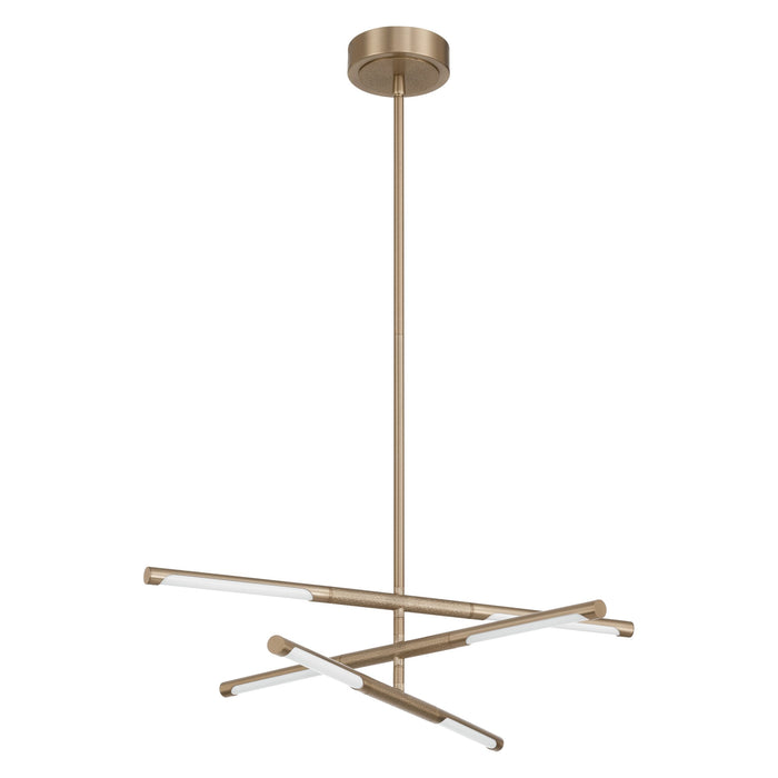 Chandelier Thesis 207279A Overture 24 inch 6 light Champagne Gold 5CCT LED Chandelier THESIS