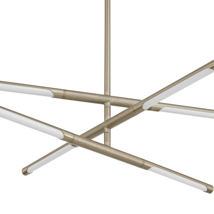 Chandelier Thesis 207279A Overture 24 inch 6 light Champagne Gold 5CCT LED Chandelier THESIS