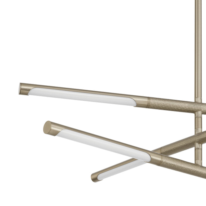 Chandelier Thesis 207279A Overture 24 inch 6 light Champagne Gold 5CCT LED Chandelier THESIS